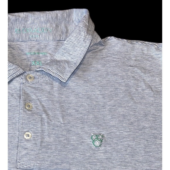 Other - B. Draddy Polo Golf Shirt Congressional Country Club Men's 2XL Blue Striped‎